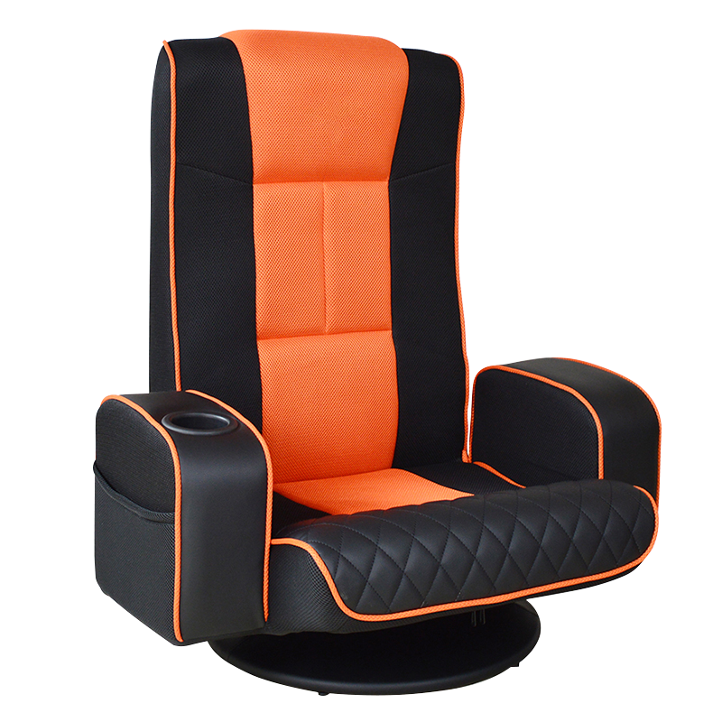 컵 홀더(S-0107b)가 있는 조정 가능한 메쉬 Pu 바닥 게임 의자