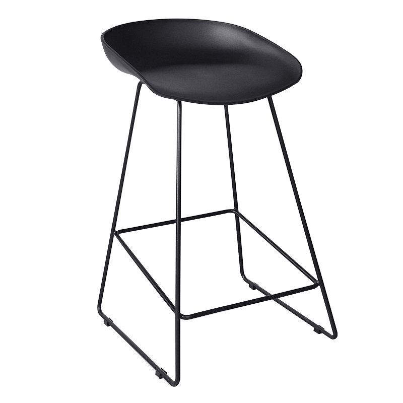 까만 PP 좌석 금속 다리 식사 카운터 Stool(GY-4006)