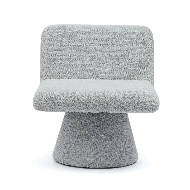 현대 회색 덮개를 씌운 회전 라운지 악센트 의자 직물 거실 싱글 소파 의자(GY-642)