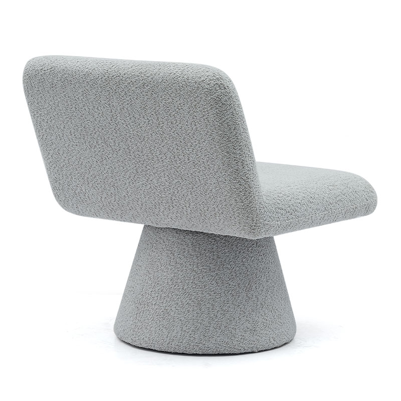 현대 회색 덮개를 씌운 회전 라운지 악센트 의자 직물 거실 싱글 소파 의자(GY-642)