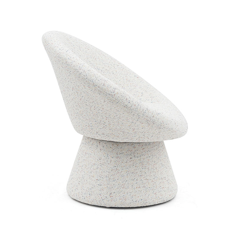 북유럽 백색 직물 게으른 원형 거실 의자 등받이(GY-645)를 가진 1인승 소파 악센트 라운지 의자