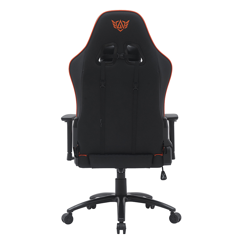 조정 가능한 3D 팔걸이가 있는 주황색 현대식 회전 게임 의자(T-7122)