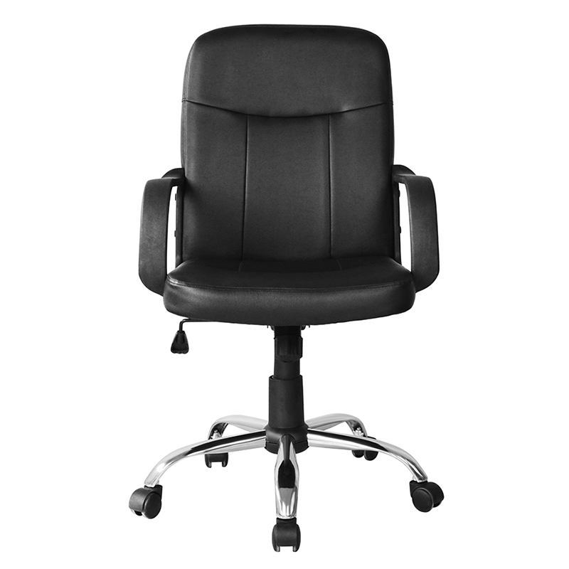 Chrome Base(Y-2744)가 있는 중간 등받이 PP 팔걸이 사무용 의자